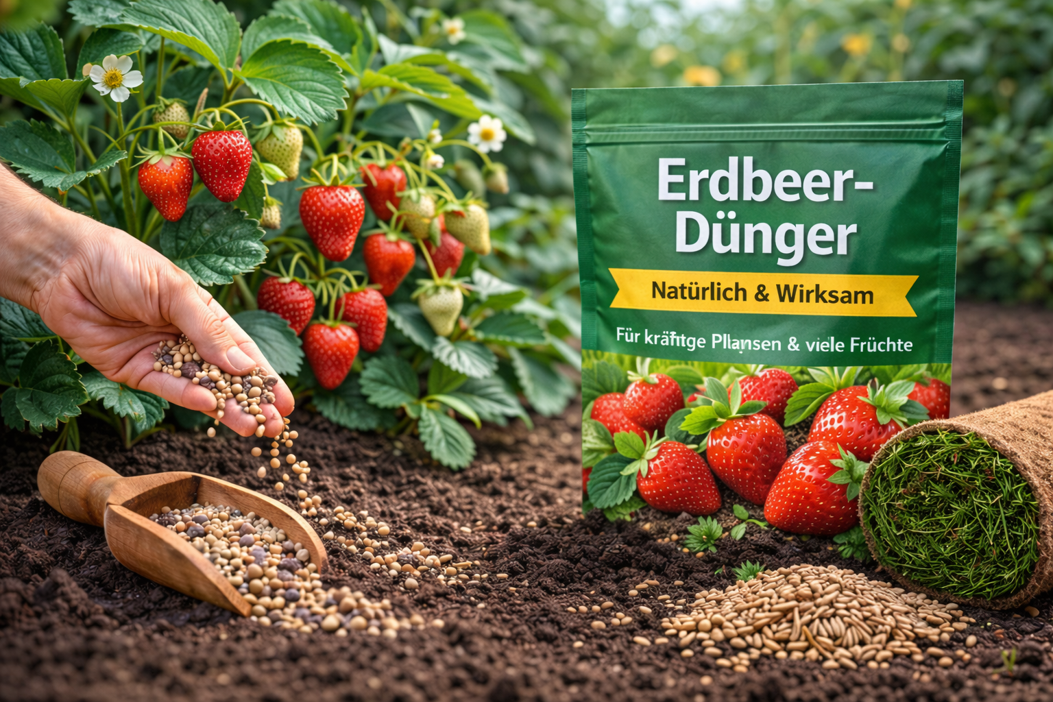 Erdbeerdnger  Dnger fr Erdbeerpflanzen & hohe Ertrge  Flora Boost