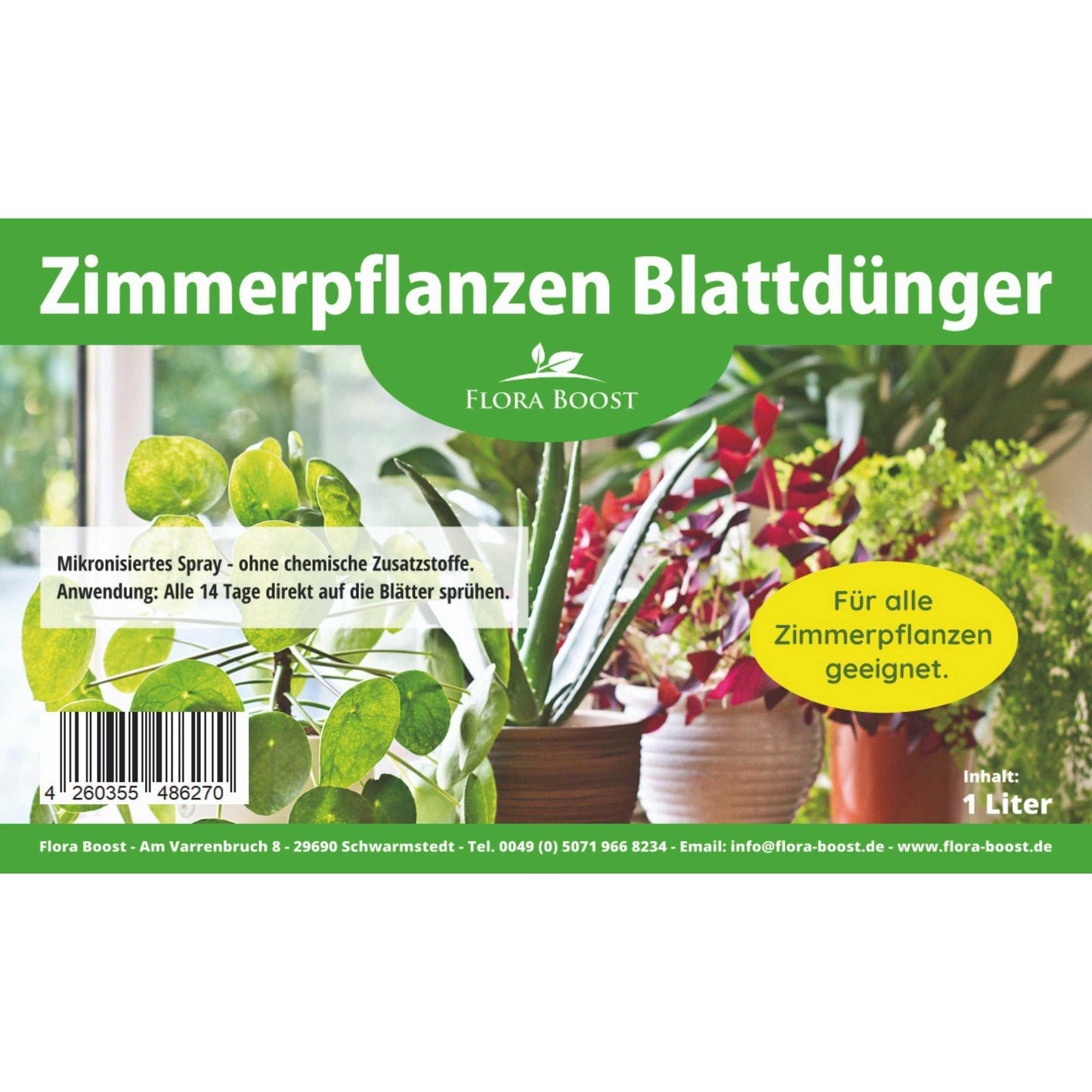 Zimmerpflanzen Blattdünger Flüssigdünger von Flora Boost - Flora Boost