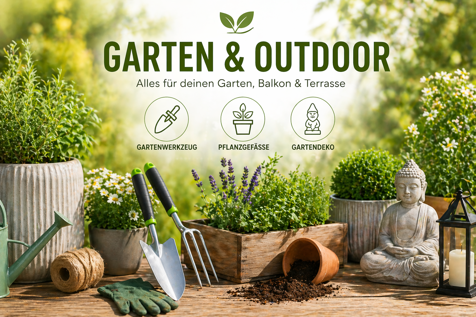 Garten & Outdoor – Gartenwerkzeug, Pflanzgefäße & Gartendeko – Flora Boost