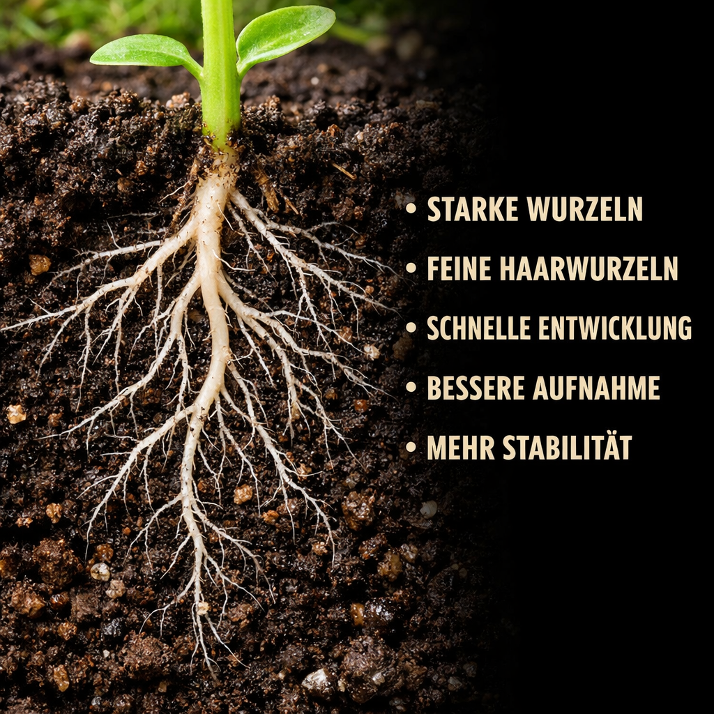 Jungpflanzen Dünger – Flüssigdünger für Anzucht & kräftige Wurzeln | Flora Boost