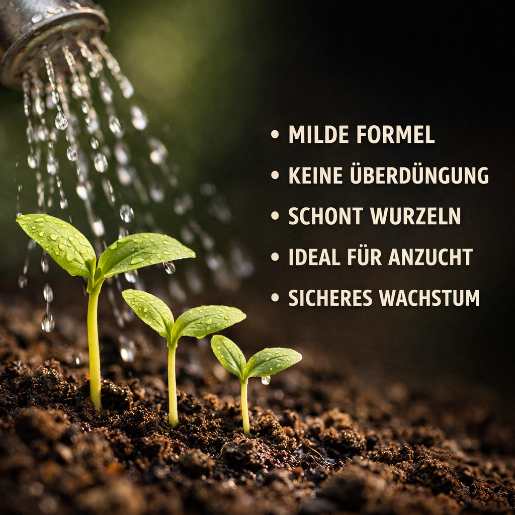 Jungpflanzen Dünger – Flüssigdünger für Anzucht & kräftige Wurzeln