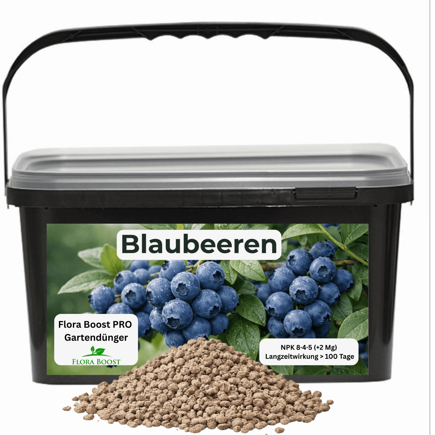 Blaubeer Dünger mit Langzeitwirkung | Flora Boost PRO NPK 8 - 4 - 5 Gartendünger - Flora Boost