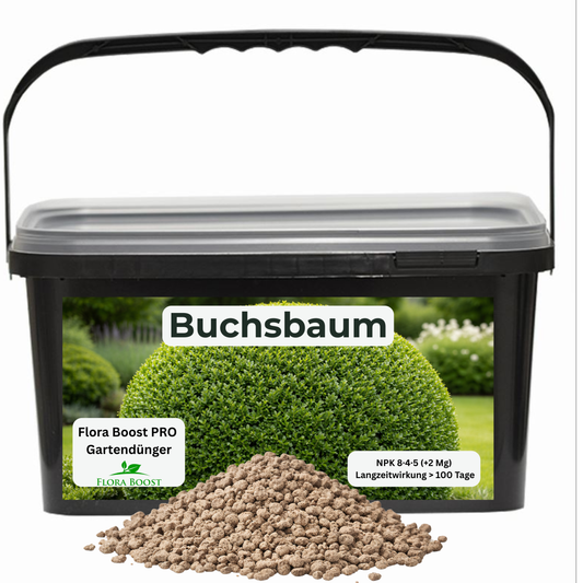 Buchsbaum Dünger mit Langzeitwirkung | Flora Boost PRO NPK 8-4-5