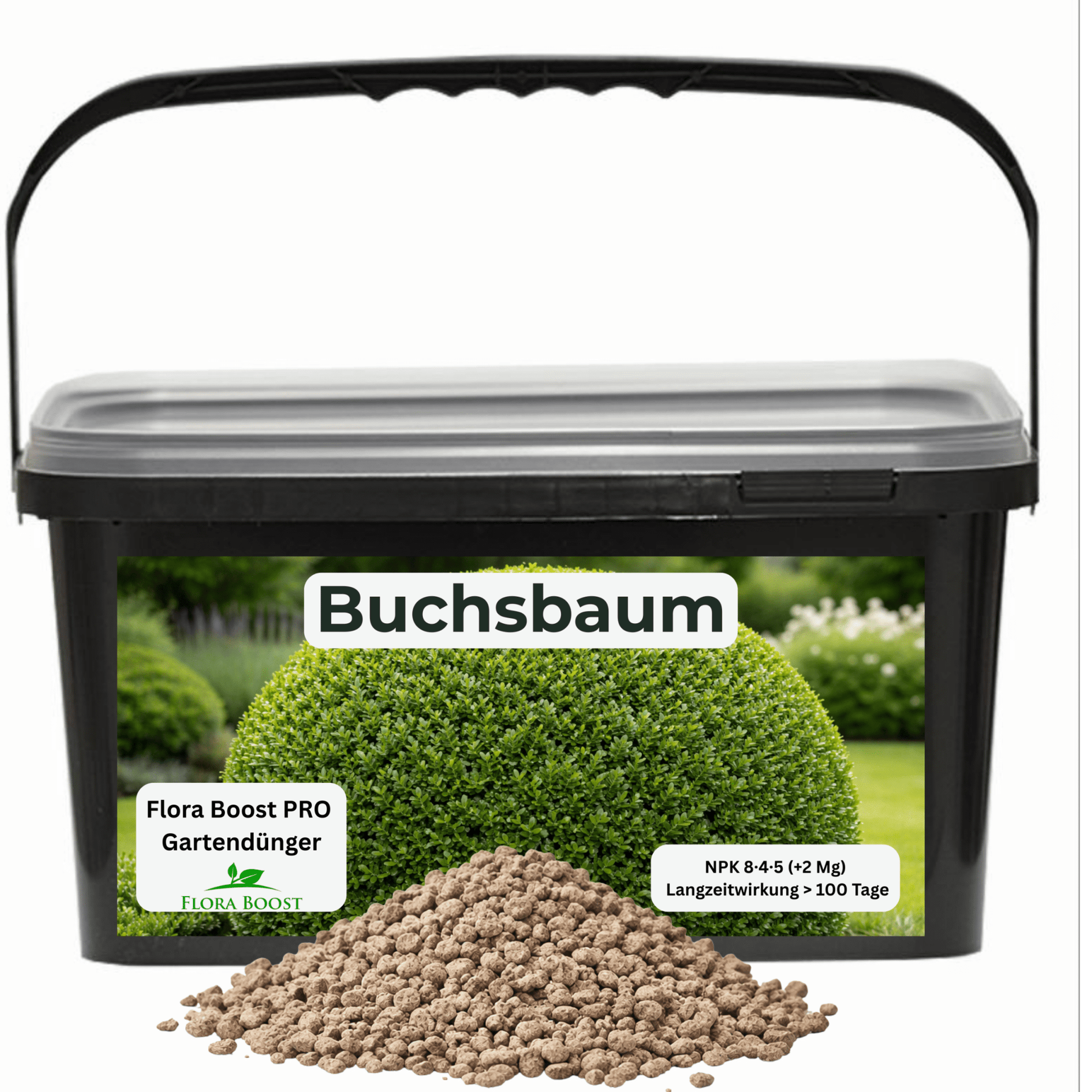 Buchsbaum Dünger mit Langzeitwirkung | Flora Boost PRO NPK 8 - 4 - 5 Gartendünger - Flora Boost
