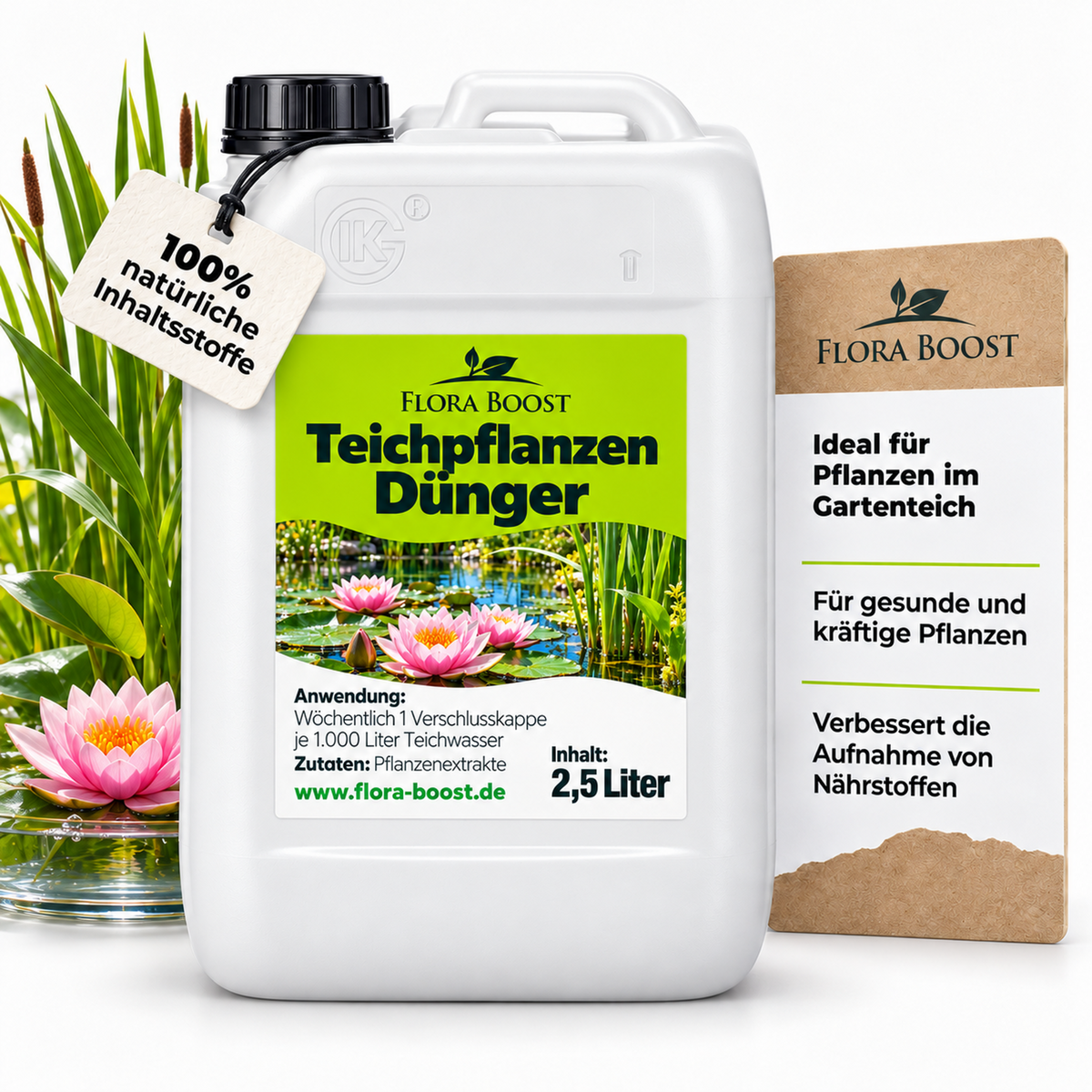Flora Boost Teichpflanzen Flüssigdünger im 2,5-Liter-Kanister