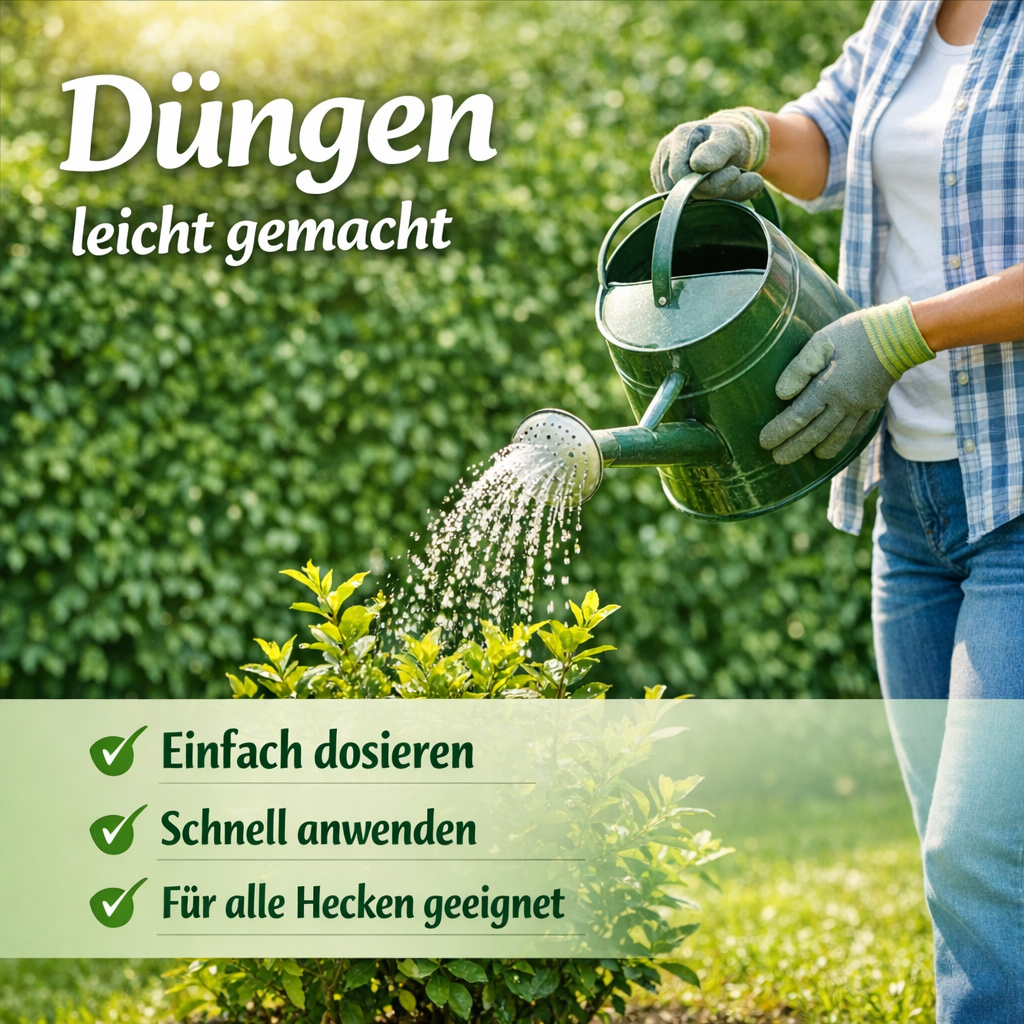 Hecke düngen im Garten – einfache Anwendung für gesundes Pflanzenwachstum und starke Wurzeln