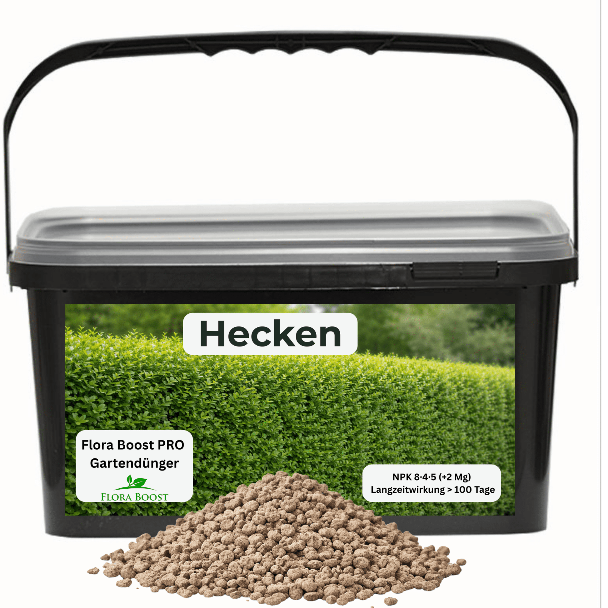 Hecken Dünger mit Langzeitwirkung | Flora Boost PRO NPK 8 - 4 - 5 Gartendünger - Flora Boost