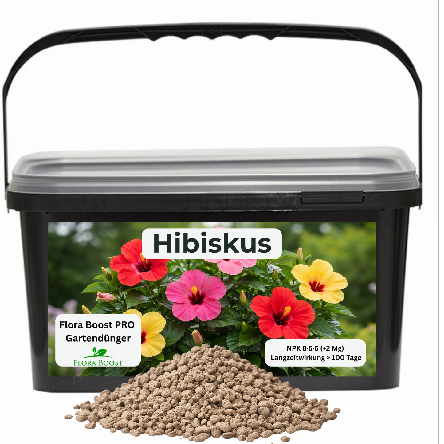 Hibiskus Dünger mit Langzeitwirkung | Flora Boost PRO NPK 8-5-5