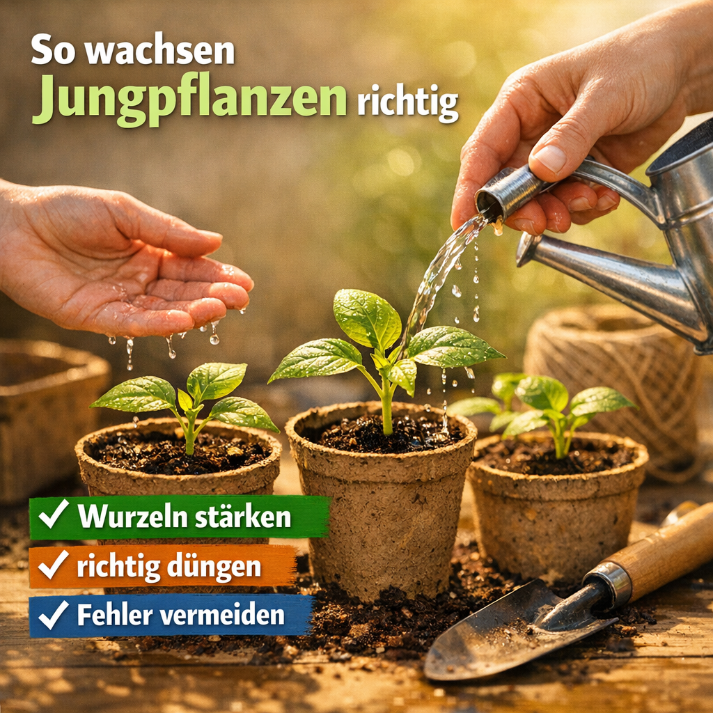 Jungpflanzen richtig düngen und pflegen – Anleitung für kräftige Wurzeln und gesundes Wachstum bei der Pflanzenanzucht