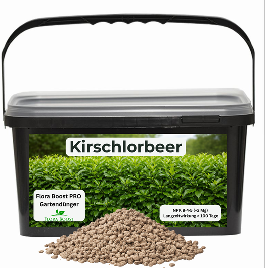 Kirschlorbeer Dünger mit Langzeitwirkung | Flora Boost PRO NPK 9-4-5