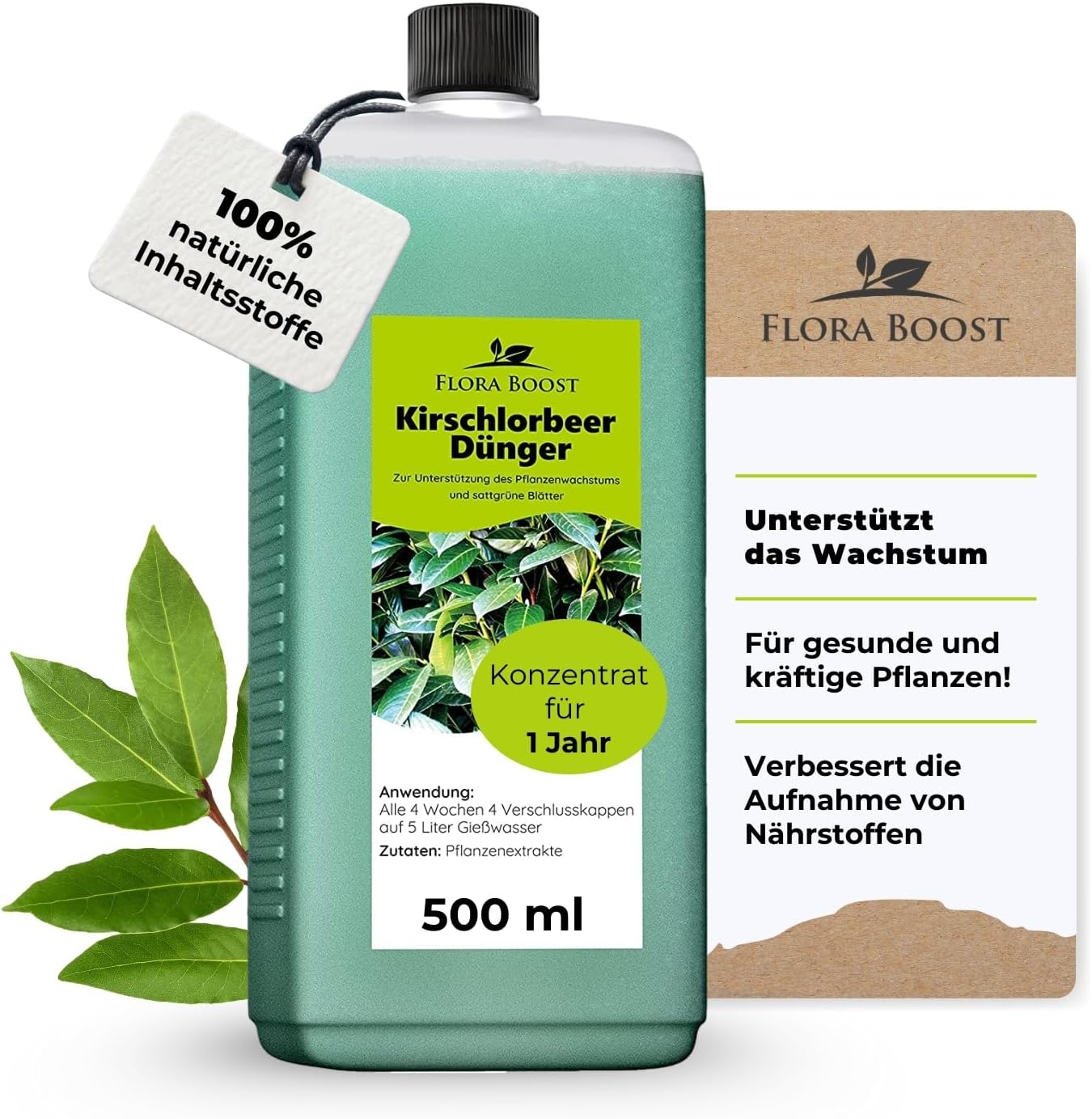 Kirschlorbeer Dünger Flüssigdünger von Flora Boost Flüssigdünger - Flora Boost