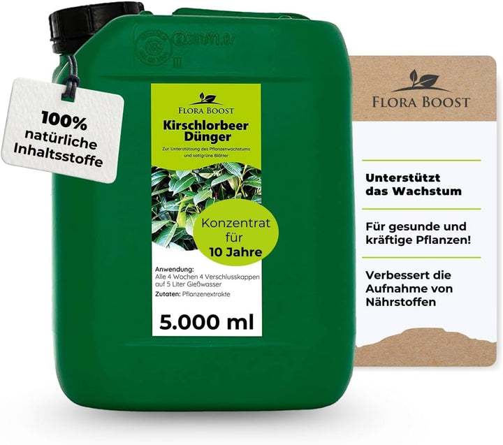 Kirschlorbeerdünger flüssig für Hecken | Flora Boost