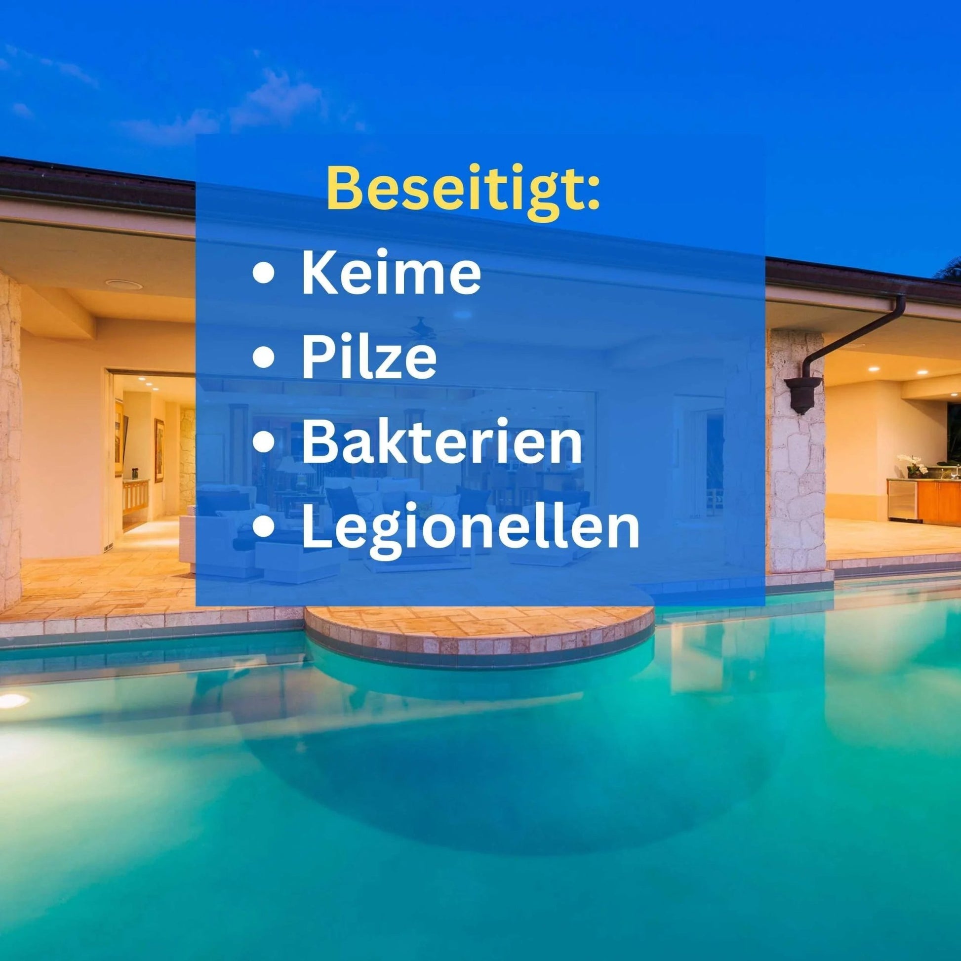 Klares Wasser im Pool mit Pool Booster Poolpflege Poolreiniger - Flora Boost