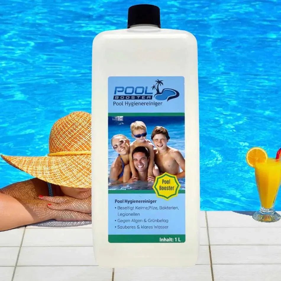 Klares Wasser im Pool mit Pool Booster Poolpflege Poolreiniger - Flora Boost