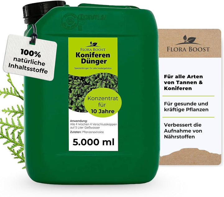 Koniferendünger flüssig für Thuja & Tannen | Flora Boost