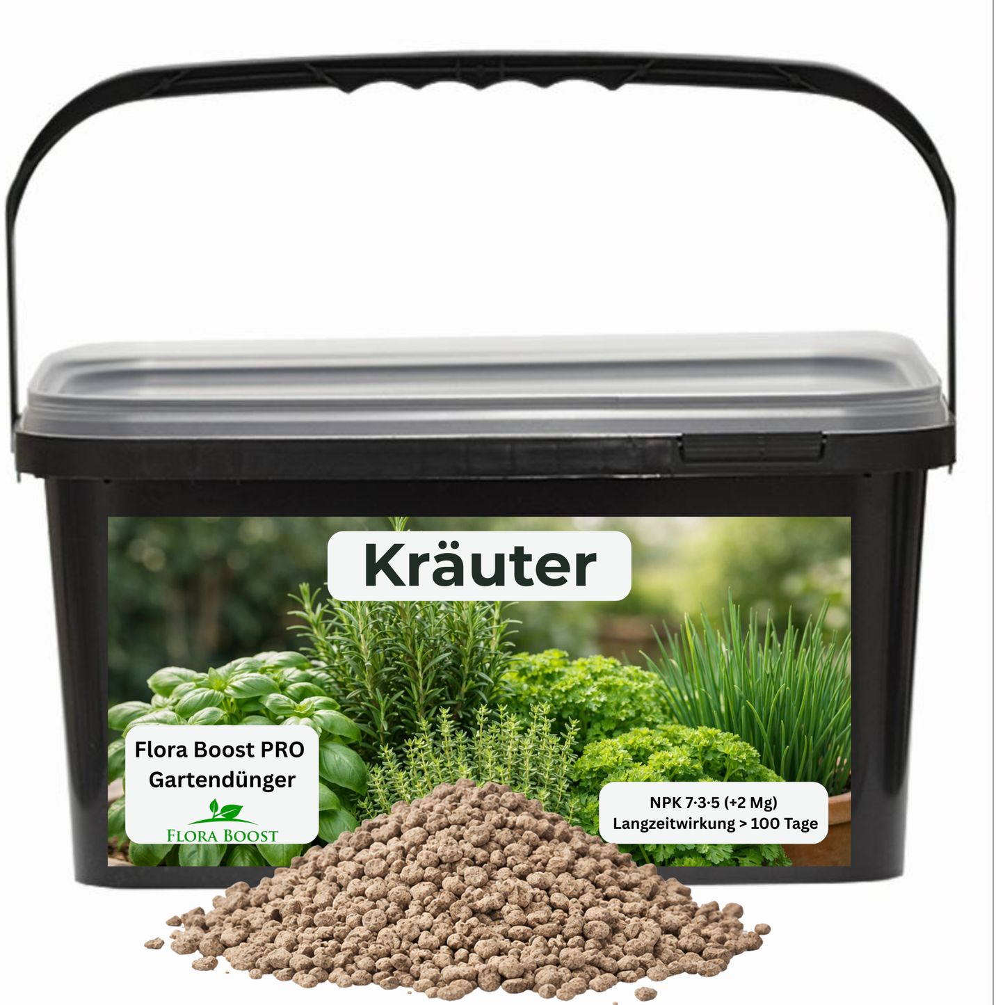 Kräuter Dünger mit Langzeitwirkung | Flora Boost PRO NPK 7-3-5