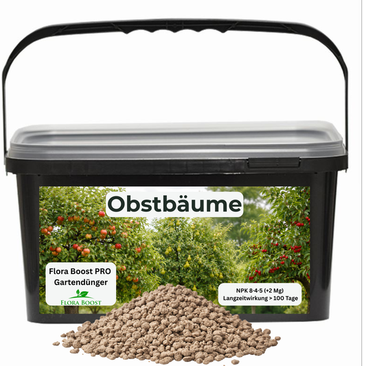 Obstbäume Dünger mit Langzeitwirkung | Flora Boost PRO NPK 8-4-5