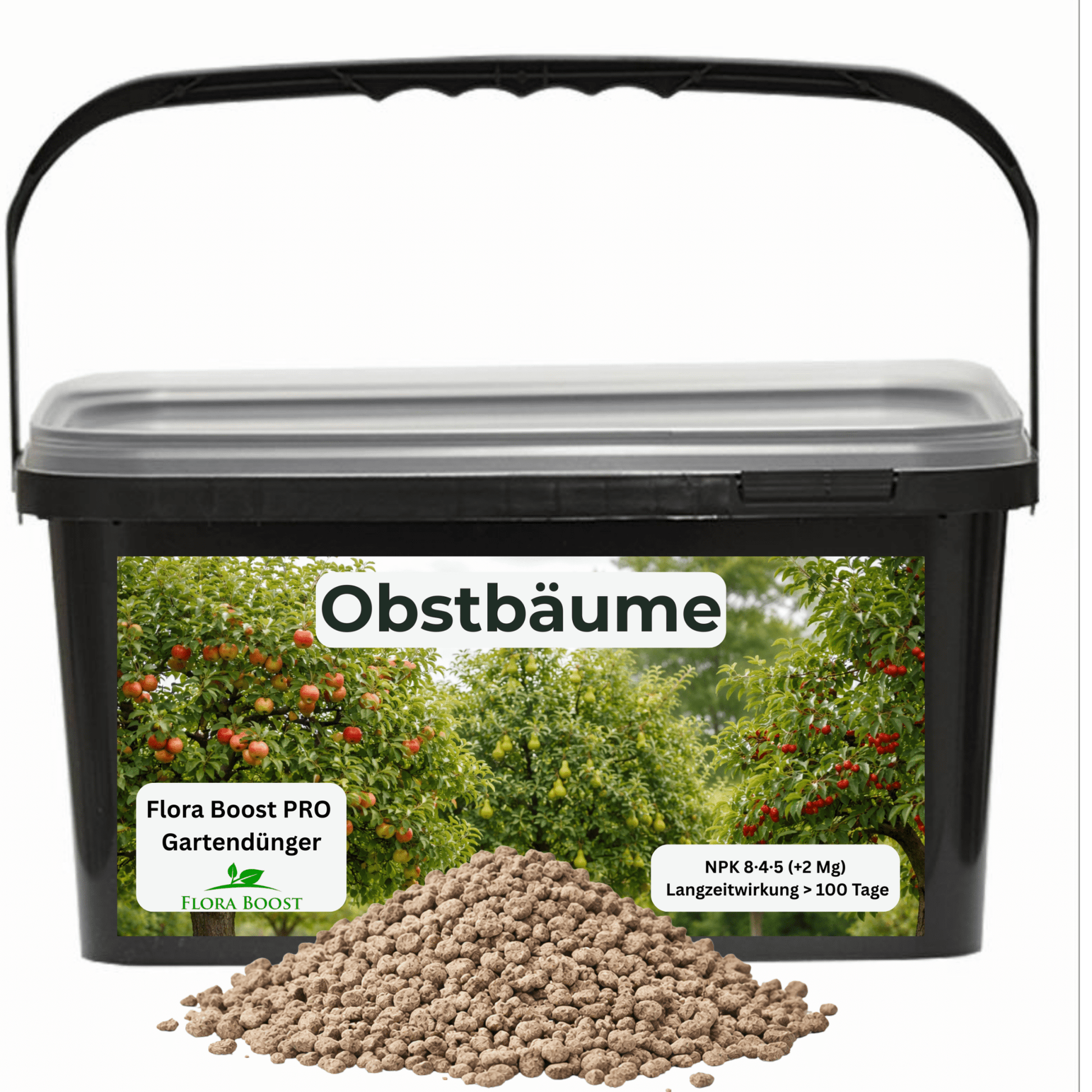 Obstbäume Dünger mit Langzeitwirkung | Flora Boost PRO NPK 8 - 4 - 5 Gartendünger - Flora Boost