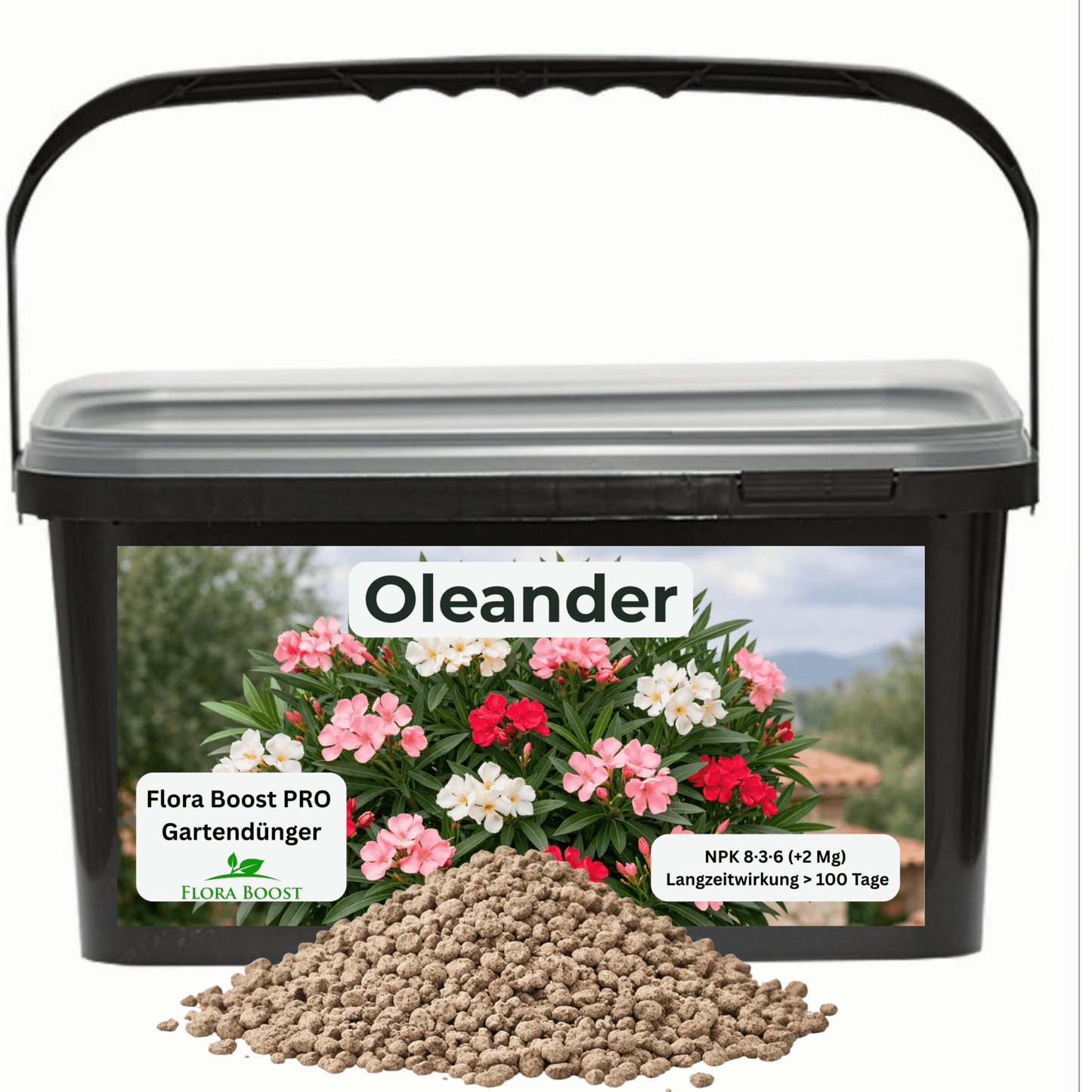 Oleander Dünger Flora Boost PRO | Gartendünger NPK 8 - 3 - 6 (+2 Mg) Gartendünger - Flora Boost