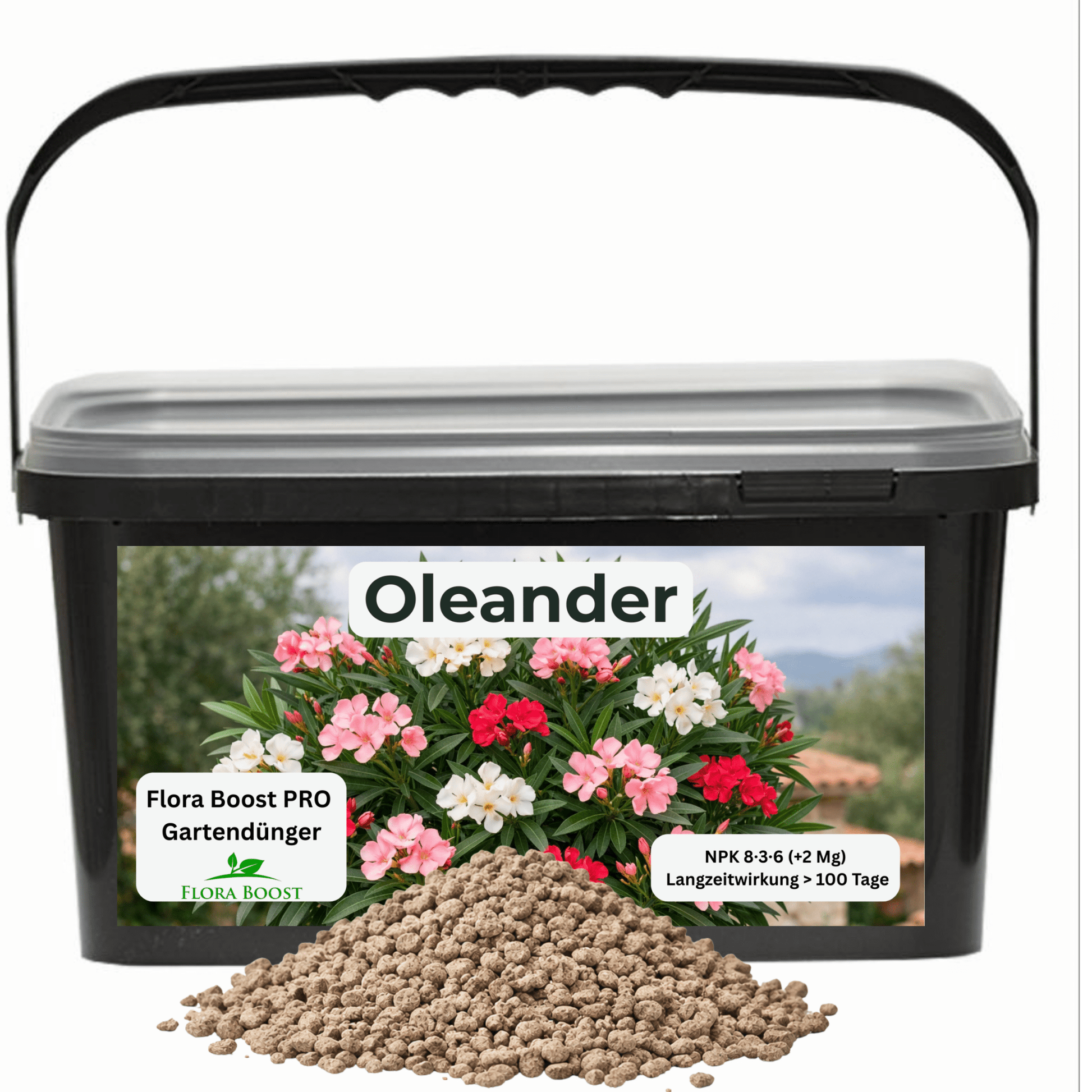 Oleander Dünger Flora Boost PRO | Gartendünger NPK 8 - 3 - 6 (+2 Mg) Gartendünger - Flora Boost