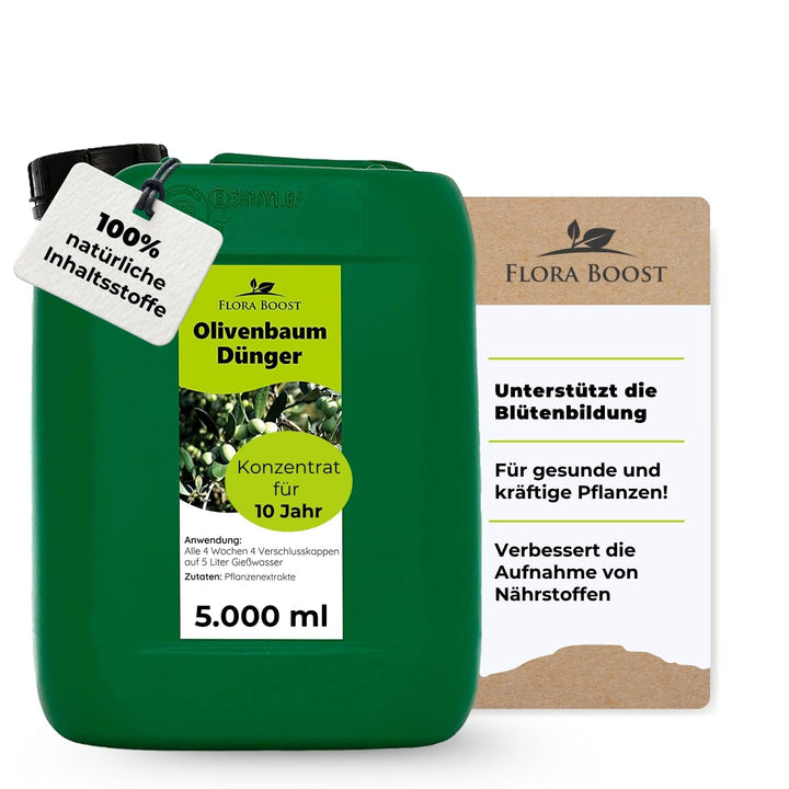 Olivenbaumdünger flüssig für Kübel & Garten | Flora Boost