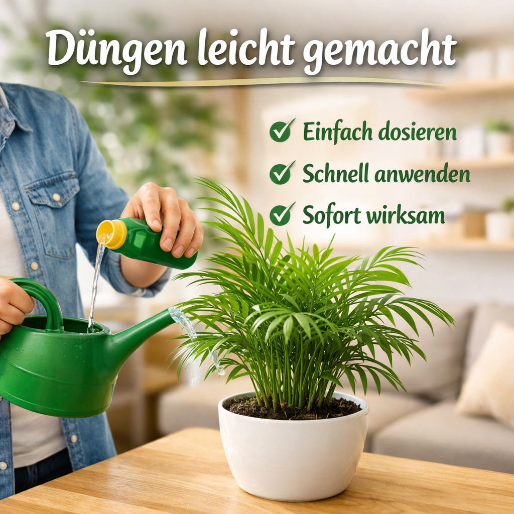 Palmendünger für Zimmerpalmen sorgt für sattes Grün und gesundes Wachstum