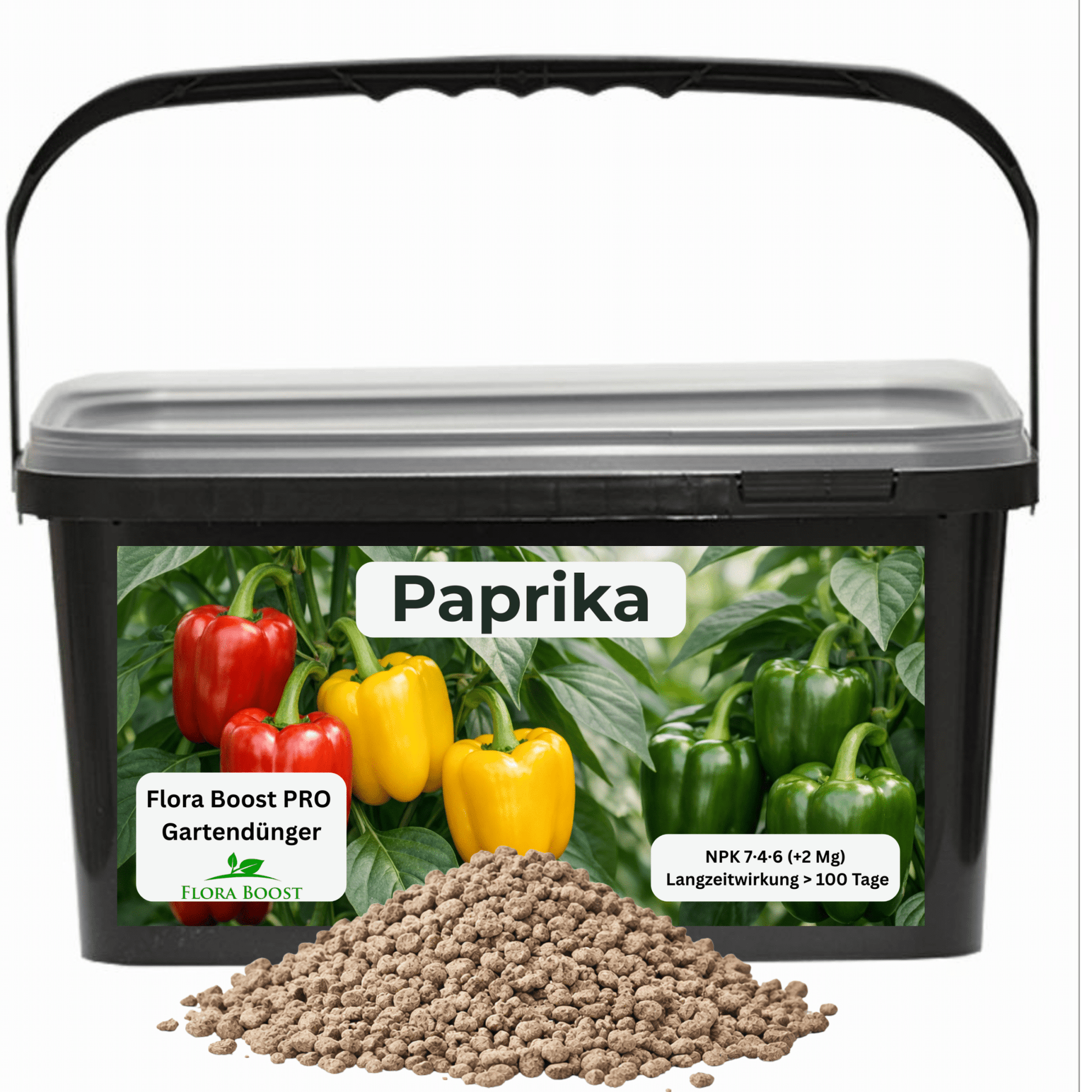 Paprika Dünger Flora Boost PRO | Gartendünger NPK 7 - 4 - 6 (+2 Mg) Gartendünger - Flora Boost