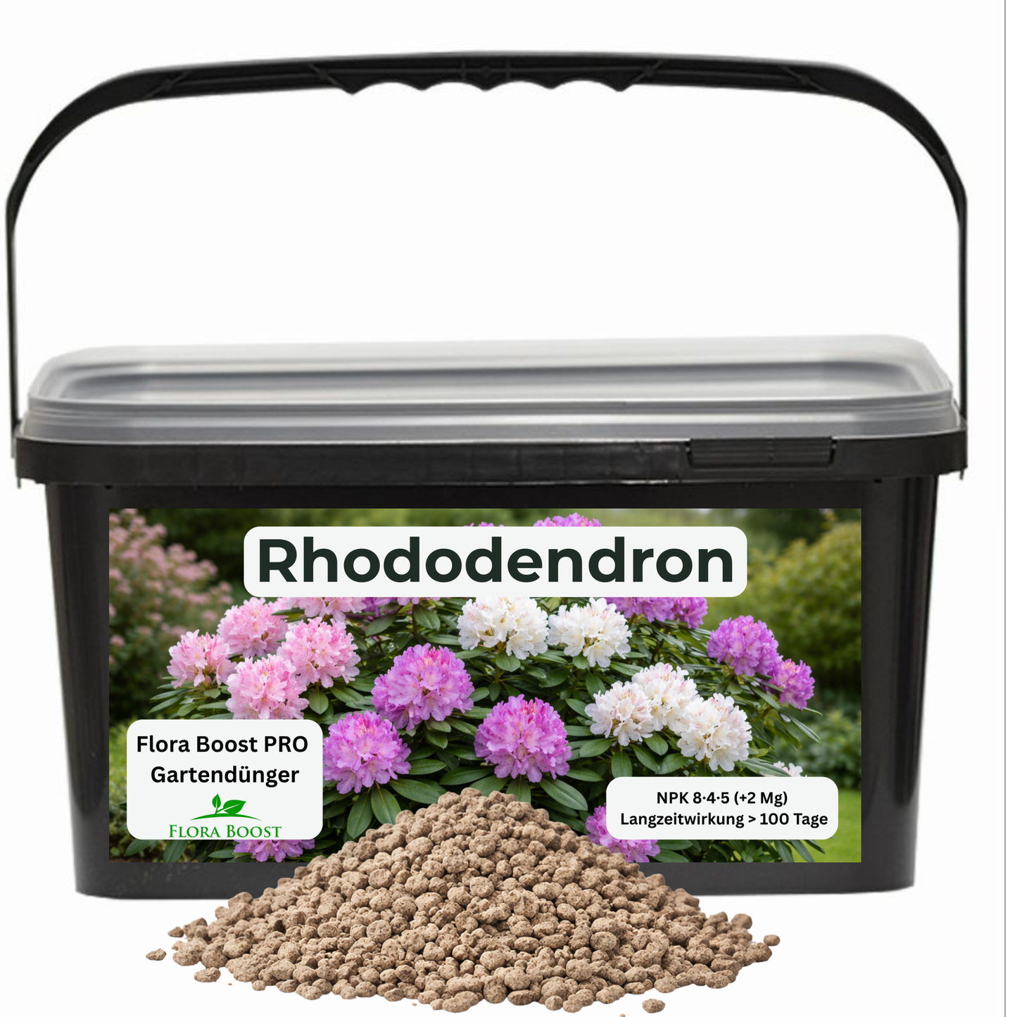Rhododendron Dünger Flora Boost PRO | Gartendünger NPK 8-4-5 (+2 Mg)