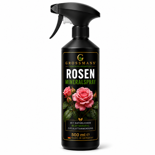 Rosen Mineralspray 500 ml – Mineralische Blattpflege für Rosen im Beet & Kübel | Grossmann Pflanzenpflege