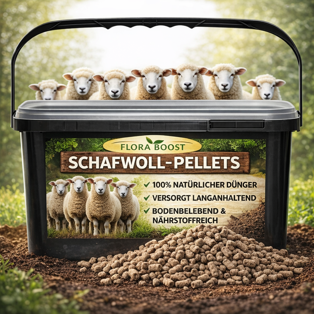Schafwoll Dünger Pellets von Flora Boost – Natürlicher Nährstofflieferant für gesunde Pflanzen