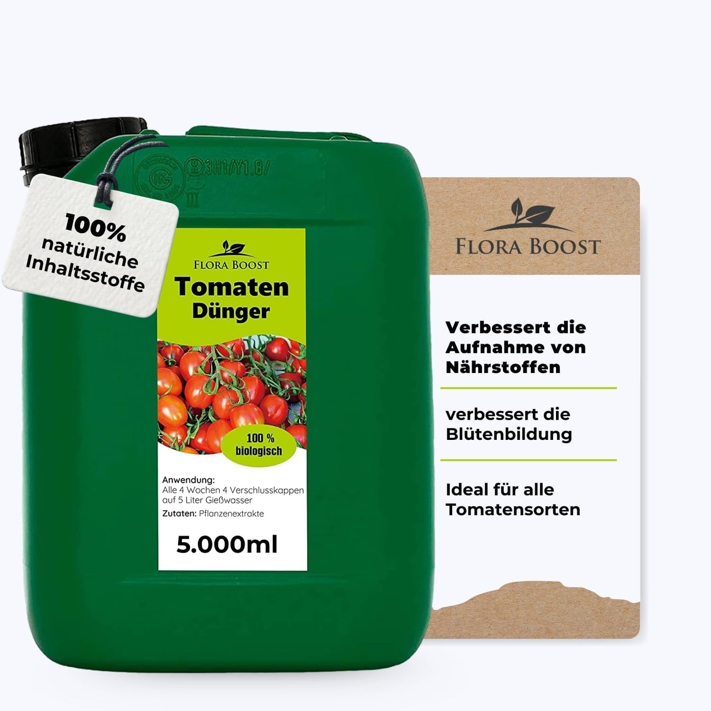 Tomaten Pflanzen Dünger für mehr Ertrag und gegen Krankheiten Flüssigdünger - Flora Boost