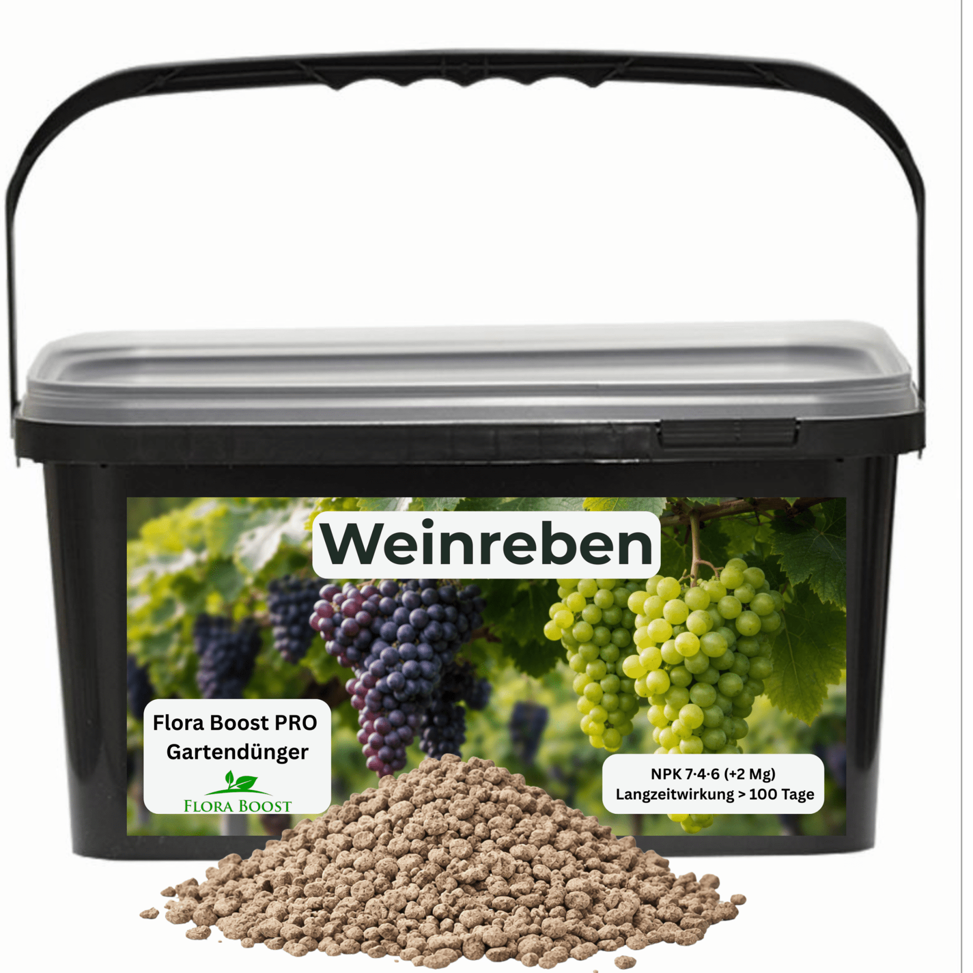 Weinreben Dünger Flora Boost PRO | Gartendünger NPK 7 - 4 - 6 (+2 Mg) Gartendünger - Flora Boost