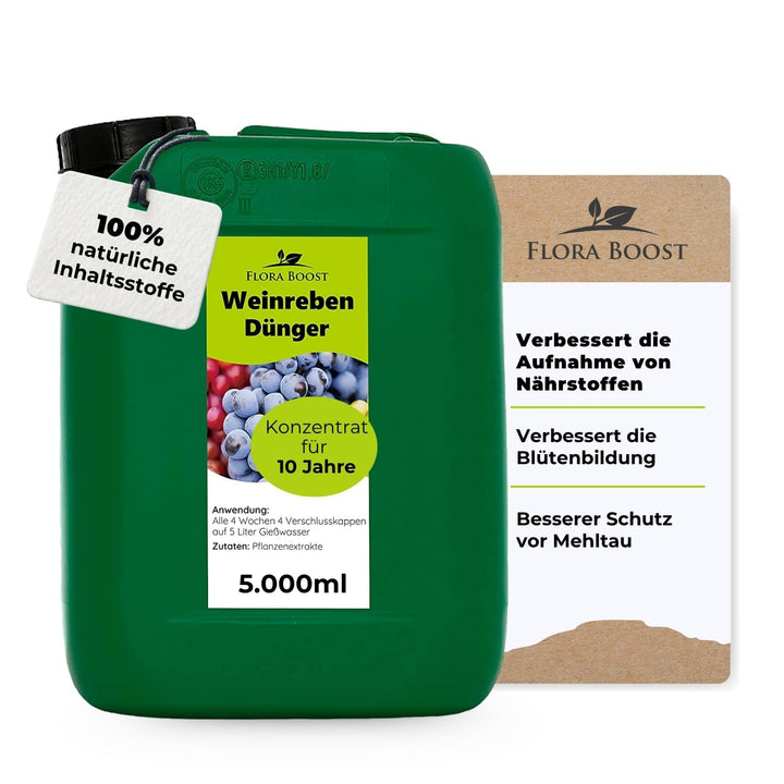 Weinreben Dünger von Flora Boost – Für gesundes Wachstum und kräftige Trauben
