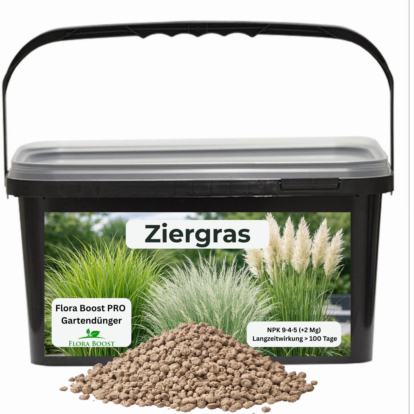 Ziergras Dünger Flora Boost PRO | Gartendünger NPK 9-4-5 (+2 Mg)