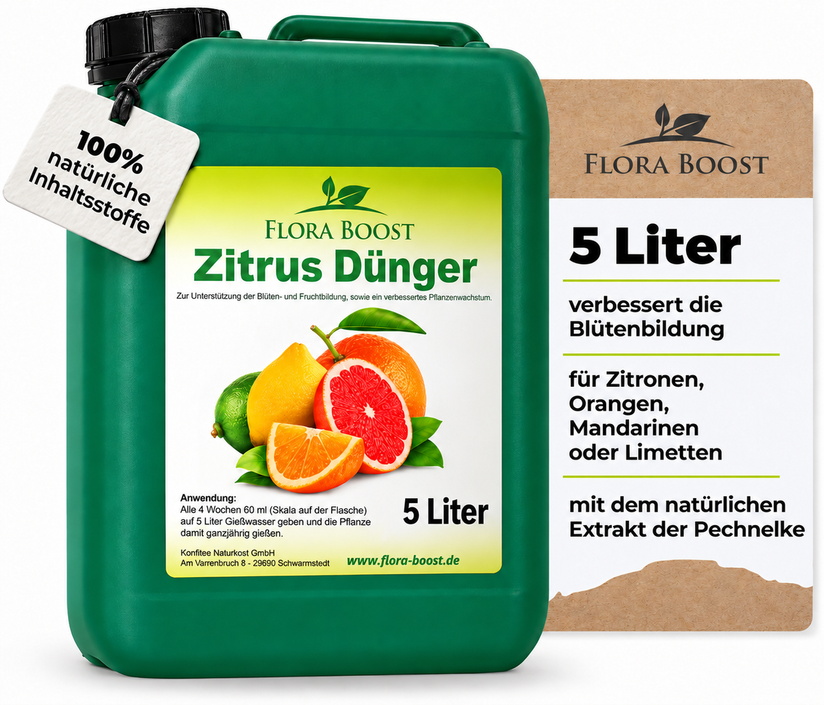 Zitrusdünger von Flora Boost für Zitruspflanzen