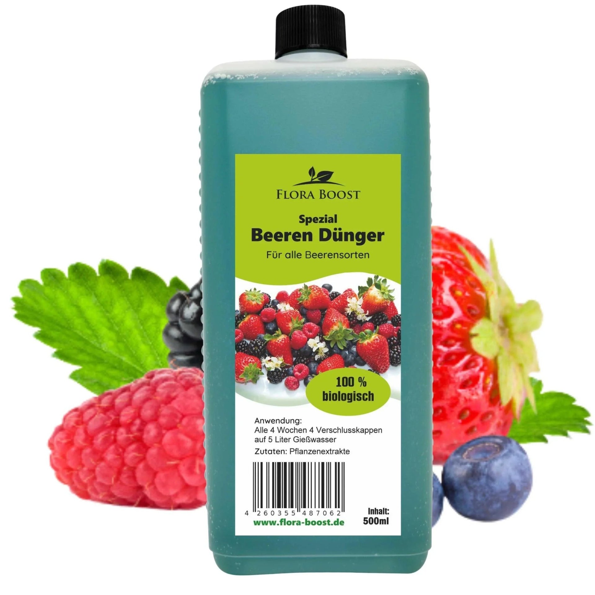 Beeren Dünger von Flora Boost für gesunde Pflanzen und reiche Ernte