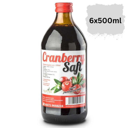 Cranberry Direktsaft 6x500ml - Flora Boost