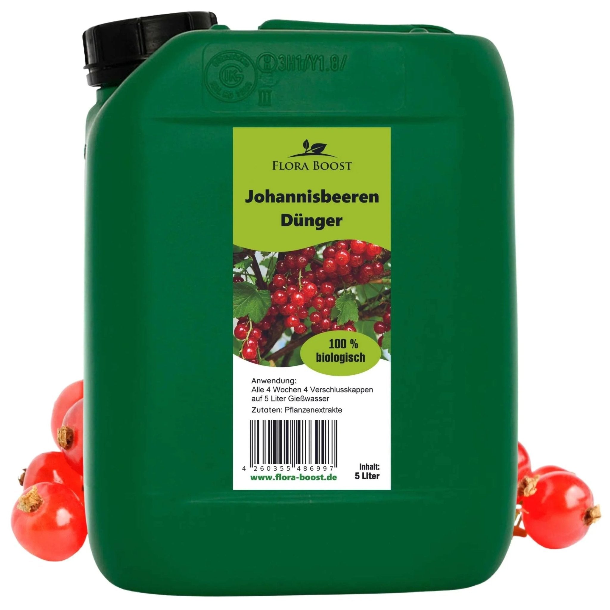 Johannisbeeren Dünger von Flora Boost für kräftige Ernten