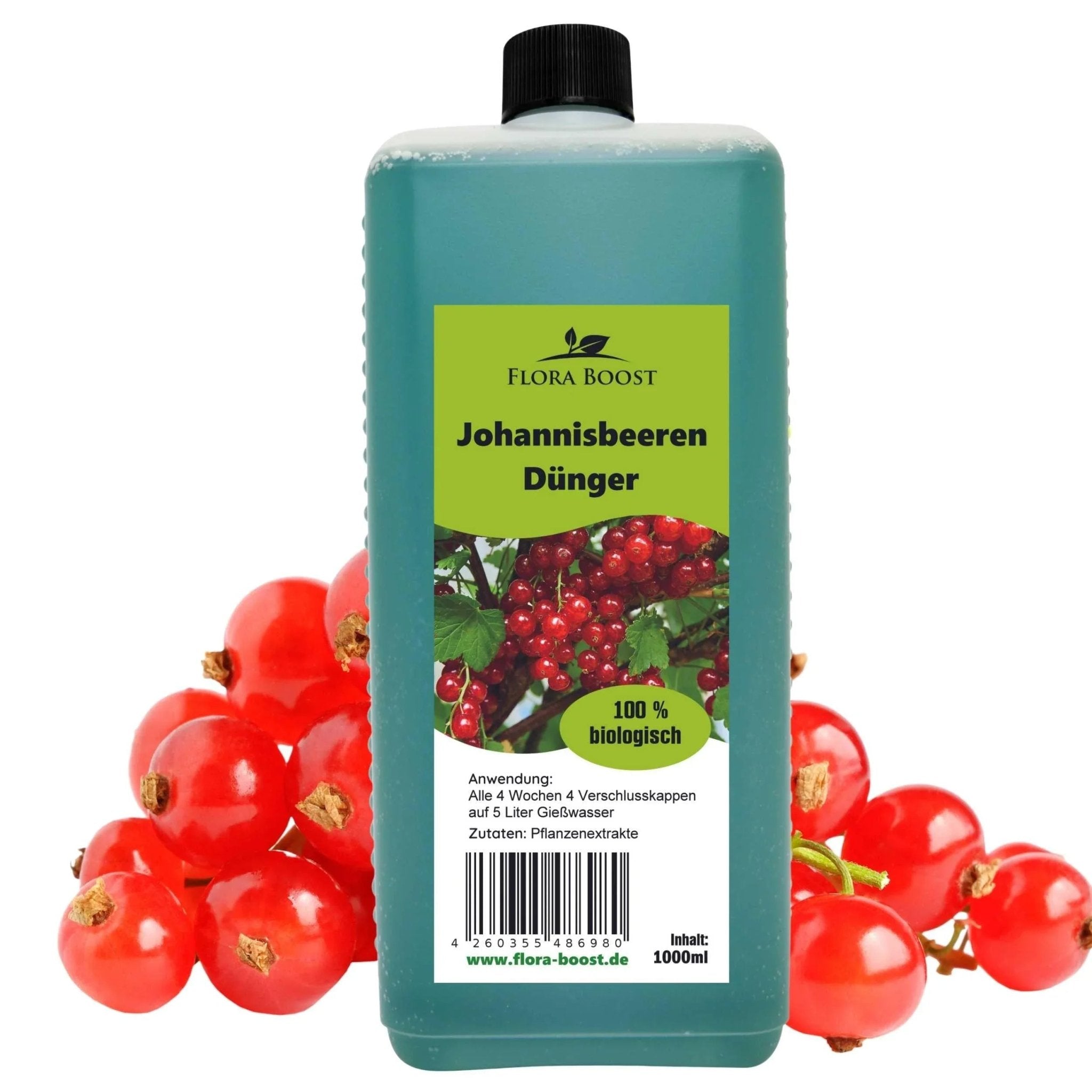 Johannisbeeren Dünger von Flora Boost für kräftige Ernten