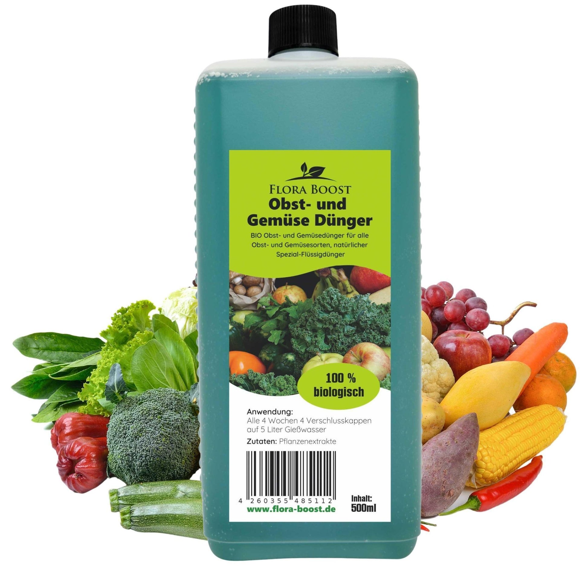 Obst und Gemüse Dünger von Flora Boost für gesunde Pflanzen und  ertragreiche Ernten