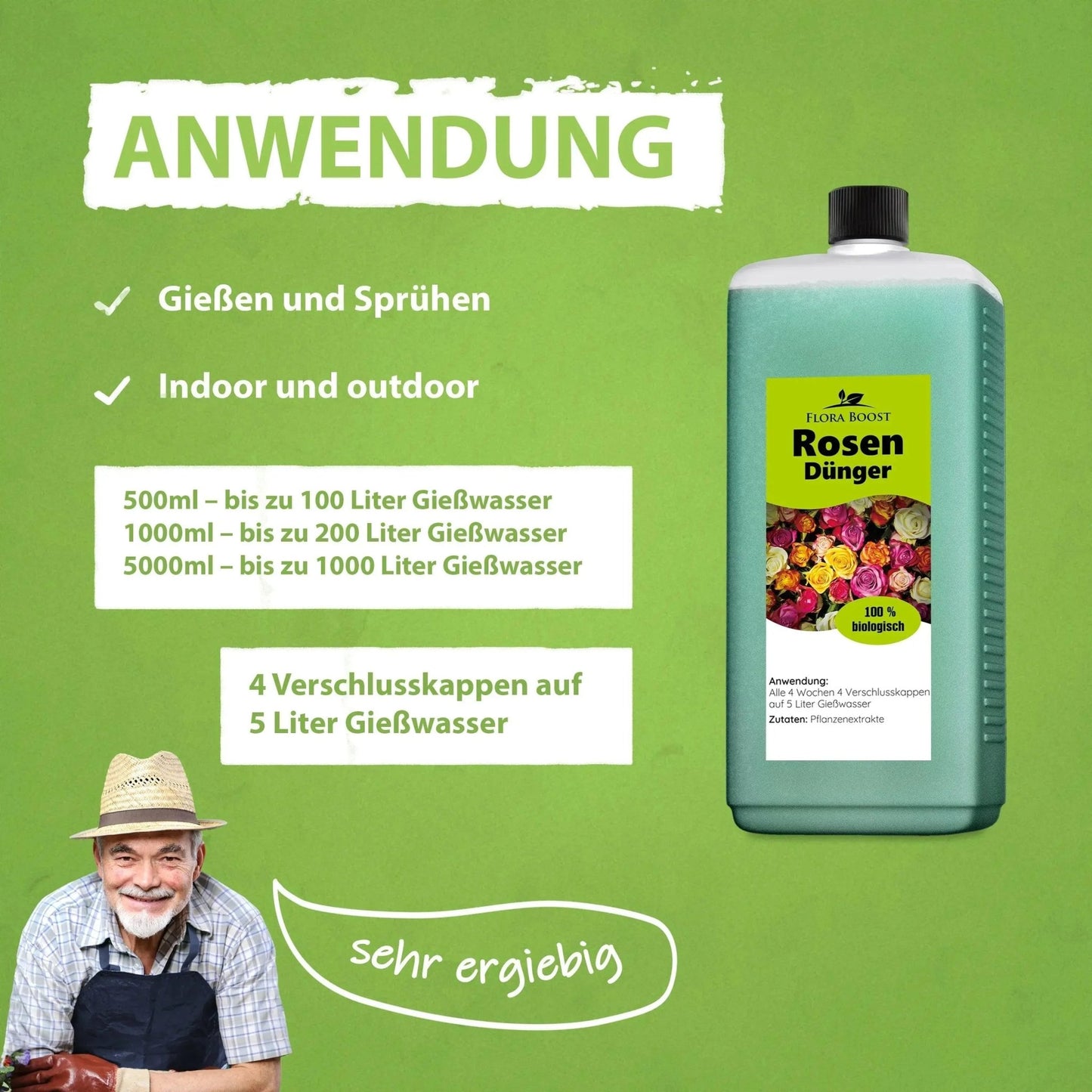 Rosen Dünger von Flora Boost Flüssigdünger - Flora Boost