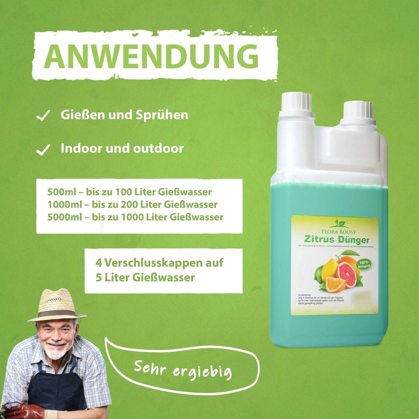 Zitrusdünger von Flora Boost – natürlich & effektiv Flüssigdünger - Flora Boost